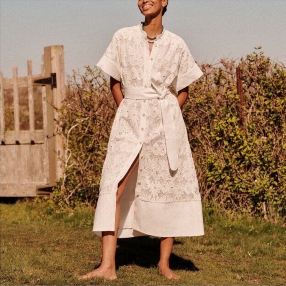 TUCKERNUCK White Eyelet Lace Prescott Dress - Picture 14 of 15